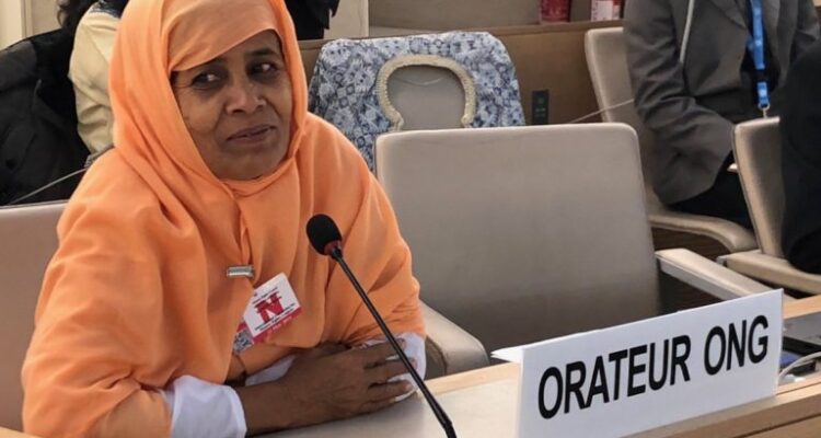 Shanti Mohila speaks at the Human Rights Council Shanti Mohila speaks at the Human Rights Council