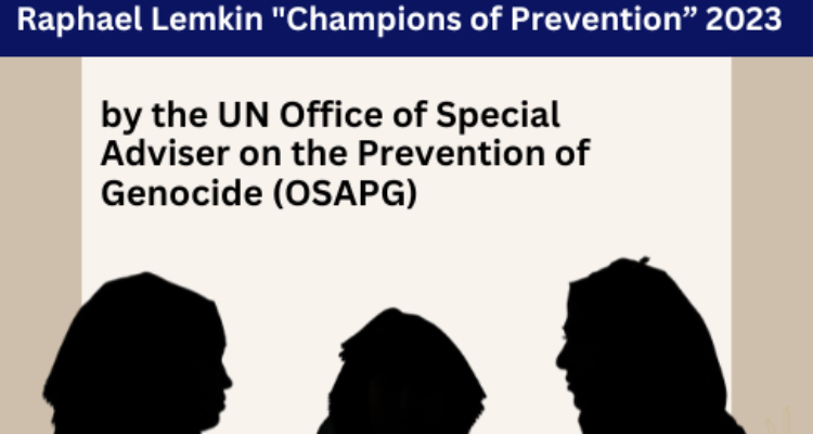 Shanti Mohila honored as one of the ten Raphael Lemkin “Champions of Prevention” Shanti Mohila honored as one of the ten Raphael Lemkin “Champions of Prevention”
